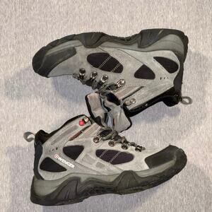 Wenger swiss army womens 6.5 US waterproof hiking boots two tone gray black